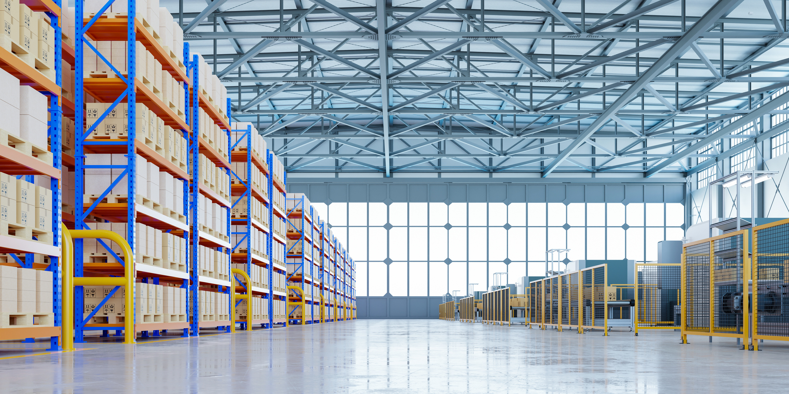 Interior of Warehouse in Logistic Center